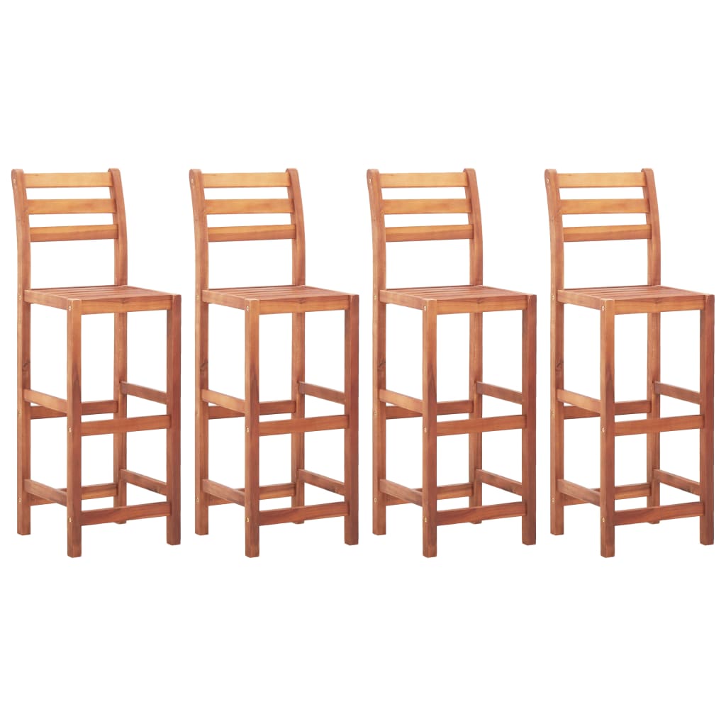 Scaune De Bar, 2 Buc., Lemn Masiv De Acacia