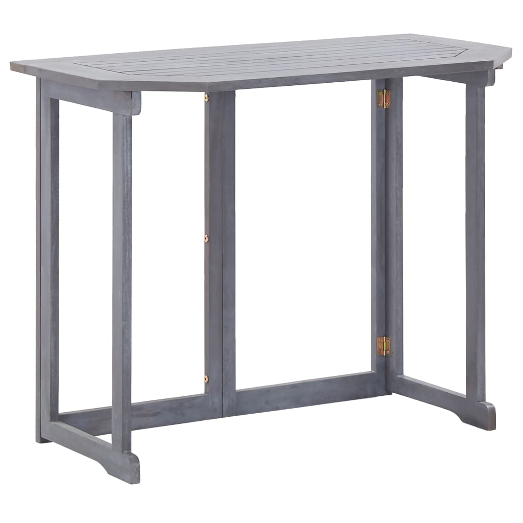 Masă De Balcon Pliabilă, 90X50X74 Cm, Lemn Masiv De Acacia