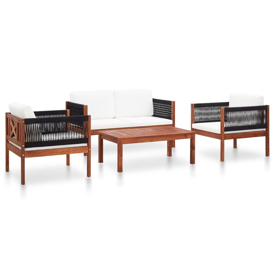 Set Mobilier De Grădină, 4 Piese, Lemn Masiv De Acacia