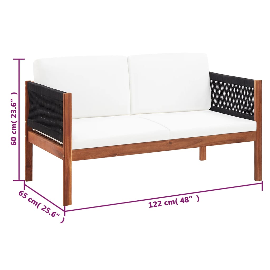 Set Mobilier De Grădină, 4 Piese, Lemn Masiv De Acacia