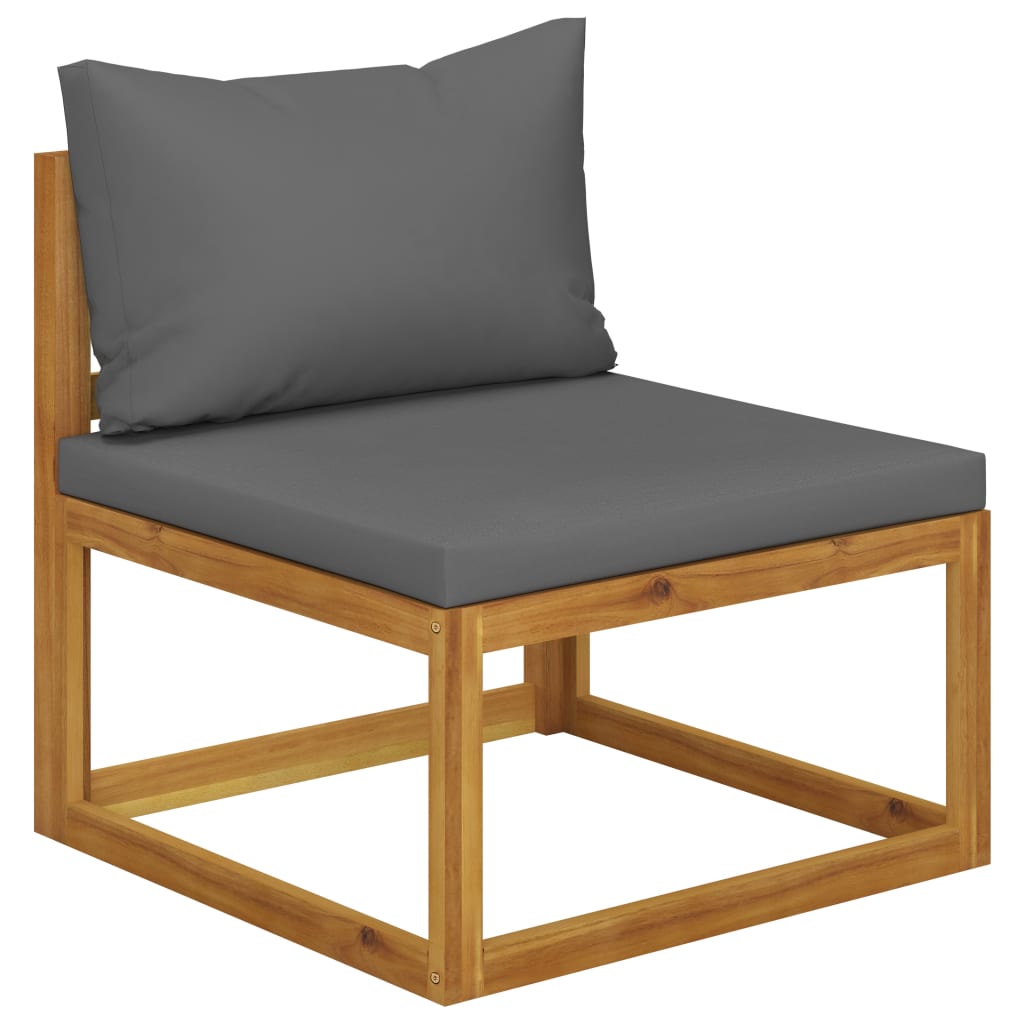 Set Mobilier Grădină Cu Perne, 6 Piese, Lemn Masiv Acacia