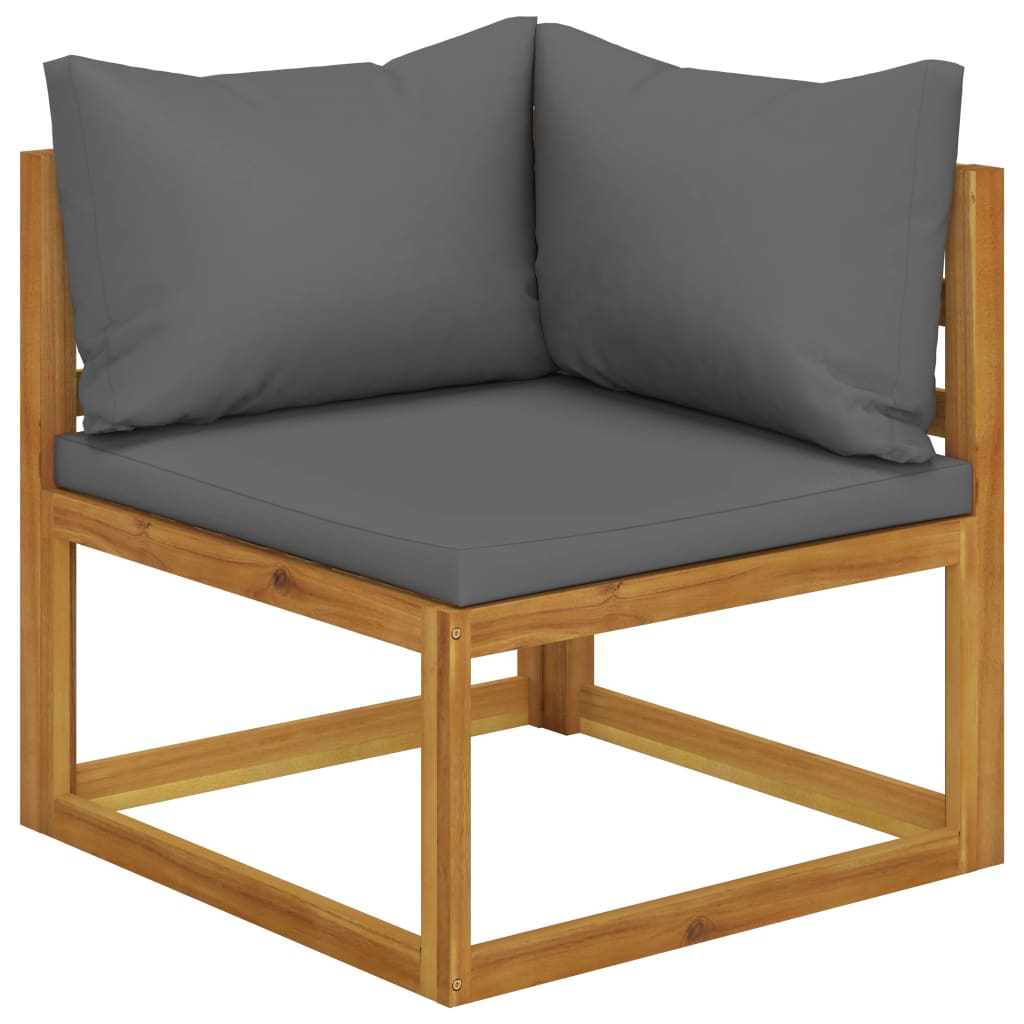 Set Mobilier Grădină Cu Perne, 6 Piese, Lemn Masiv Acacia