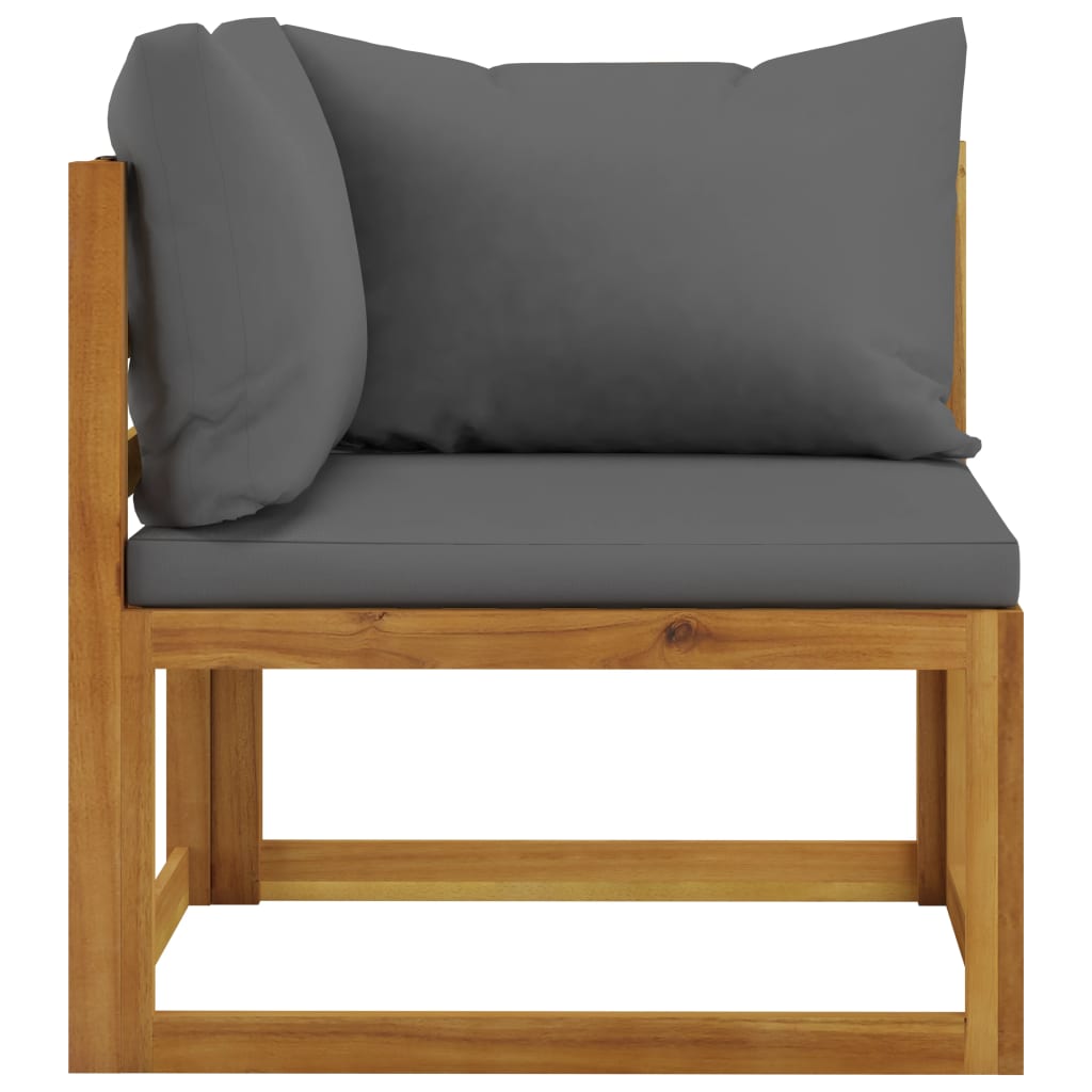 Set Mobilier Grădină Cu Perne, 6 Piese, Lemn Masiv Acacia