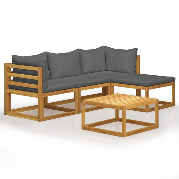 Set Mobilier Grădină Cu Perne, 6 Piese, Lemn Masiv Acacia