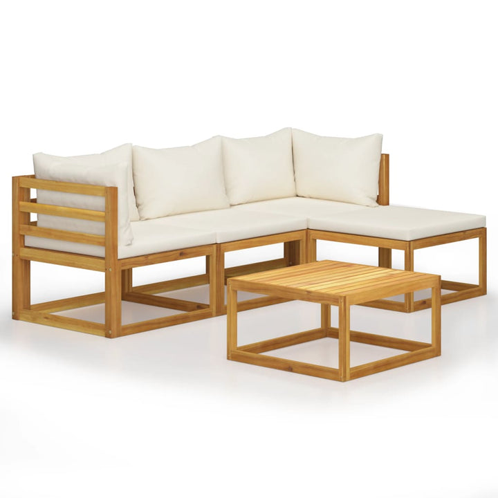 Set Mobilier Grădină Cu Perne, 6 Piese, Lemn Masiv Acacia