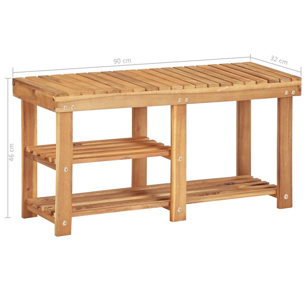 Pantofar, 90 X 32 X 46 Cm, Lemn Masiv De Acacia