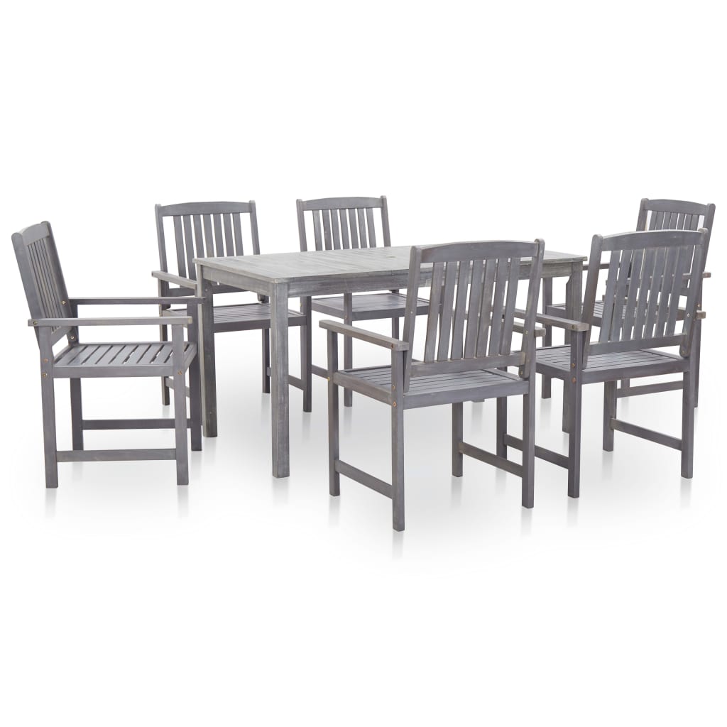 Set Mobilier De Exterior, 7 Piese, Lemn Masiv De Acacia
