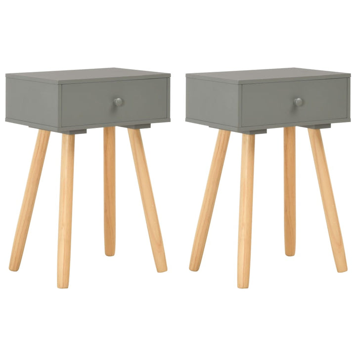 Noptiere Din Lemn Masiv De Pin 2 Buc, 40 X 30 X 61 Cm,