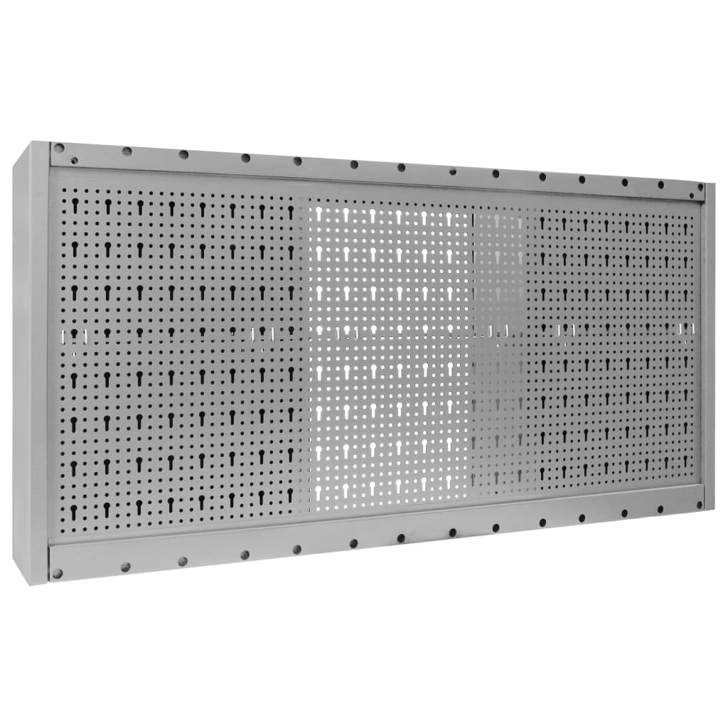 Dulap De Perete Pentru Unelte Gri & Negru Metal Stil Industrial