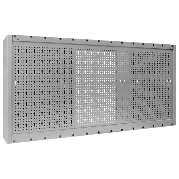 Dulap De Perete Pentru Unelte Gri & Negru Metal Stil Industrial