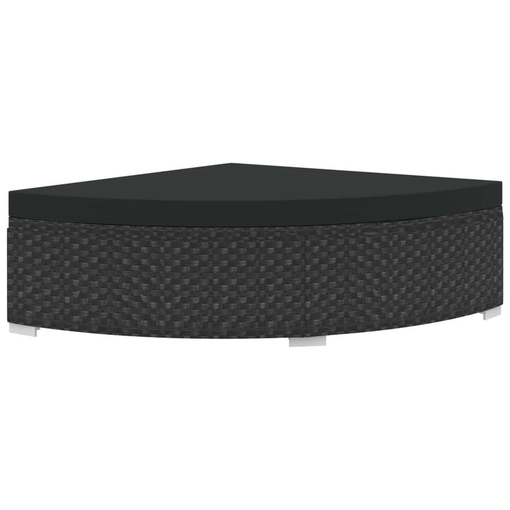 Set Mobilier De Grădină Cu Perne, 6 Piese, Negru, Poliratan