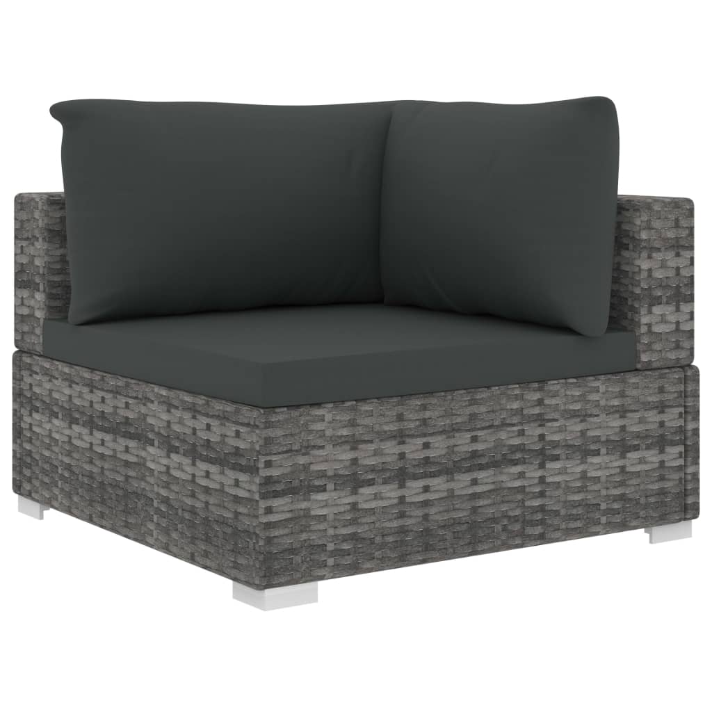 Set Mobilier De Grădină Cu Perne, 12 Piese, , Poliratan