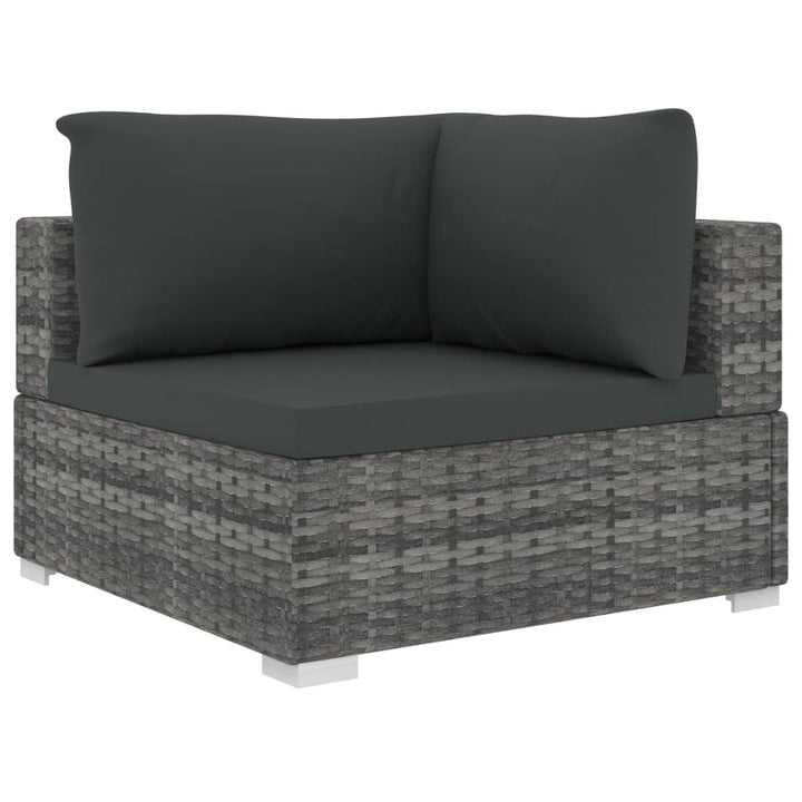 Set Mobilier De Grădină Cu Perne, 12 Piese, , Poliratan
