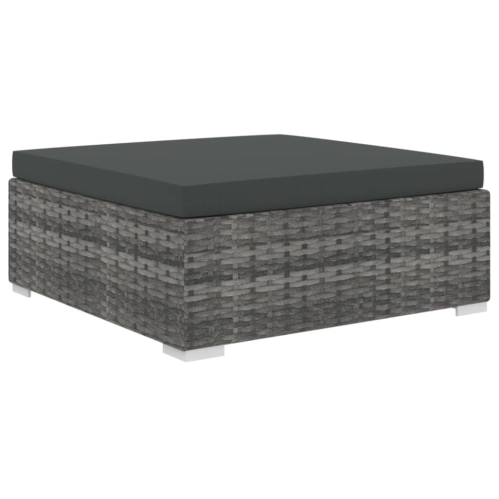 Set Mobilier De Grădină Cu Perne, 12 Piese, , Poliratan