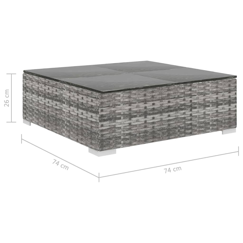 Set Mobilier De Grădină Cu Perne, 12 Piese, , Poliratan
