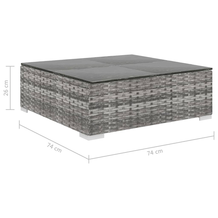 Set Mobilier De Grădină Cu Perne, 12 Piese, , Poliratan
