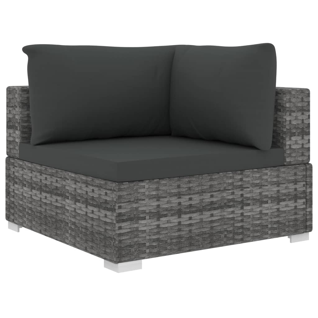 Set Mobilier De Grădină Cu Perne, 8 Piese, , Poliratan