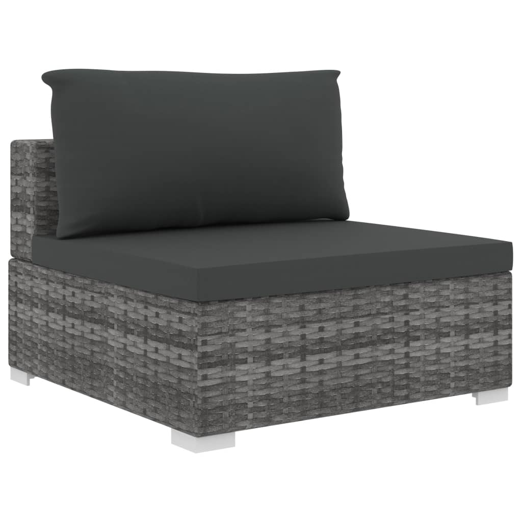 Set Mobilier De Grădină Cu Perne, 8 Piese, , Poliratan