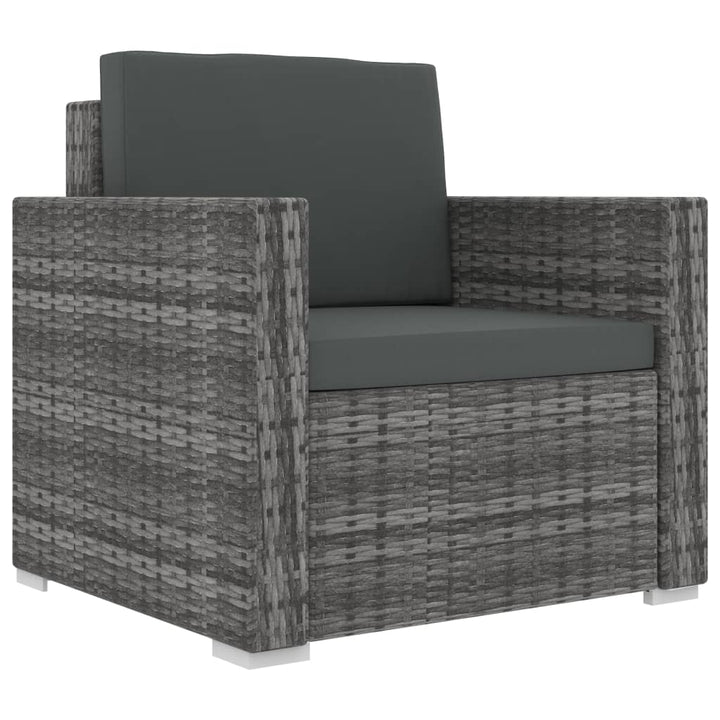 Set Mobilier De Grădină Cu Perne, 8 Piese, , Poliratan
