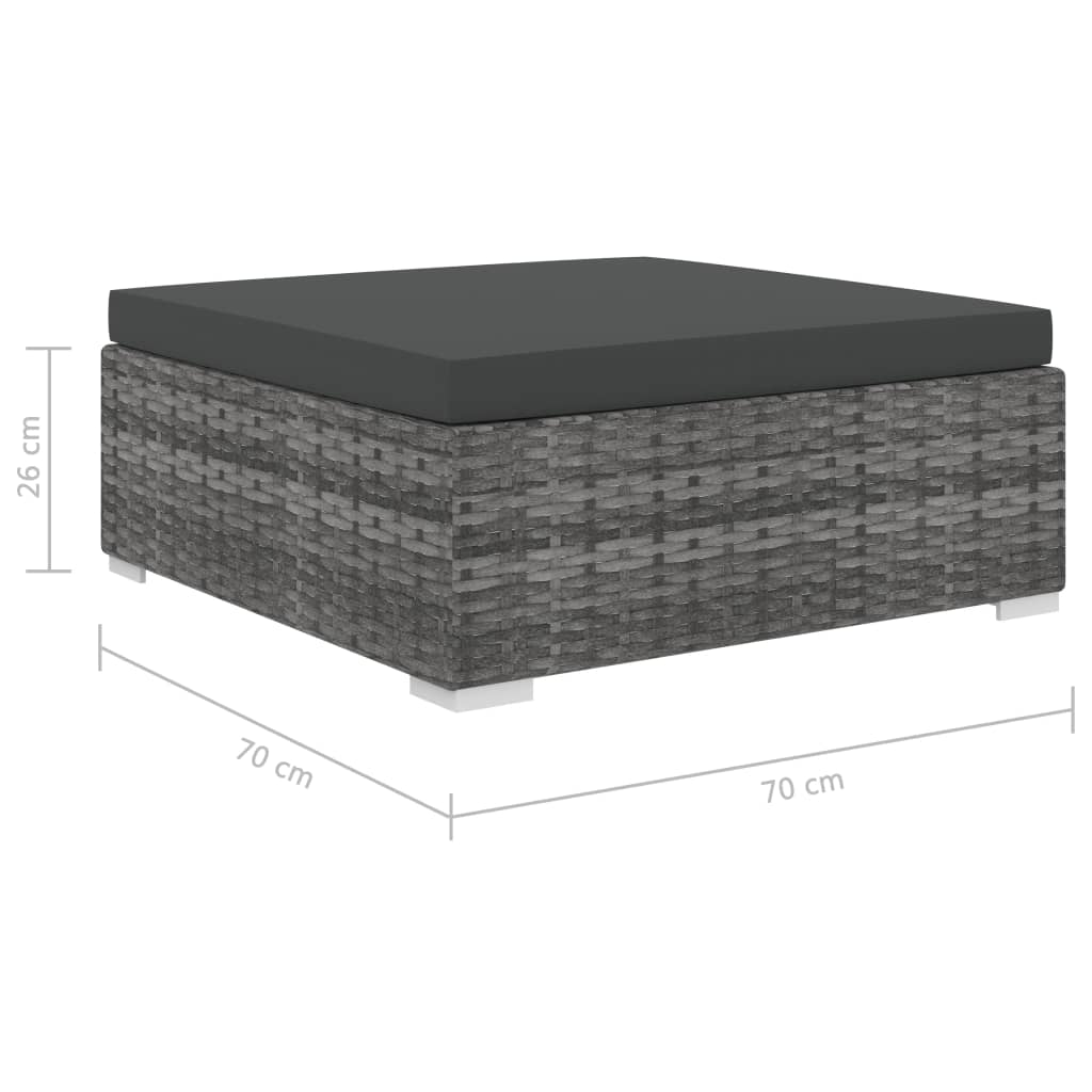 Set Mobilier De Grădină Cu Perne, 9 Piese, , Poliratan