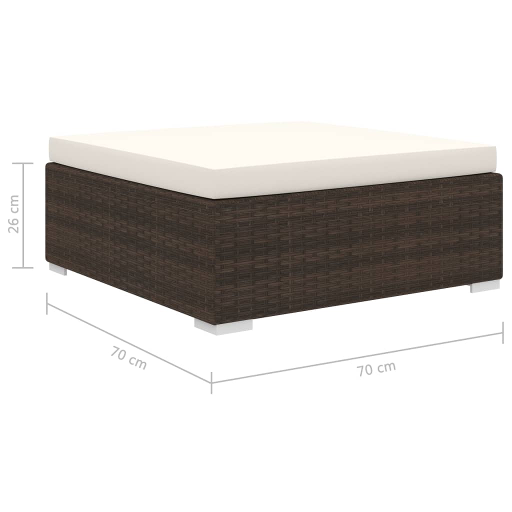 Set Mobilier De Grădină Cu Perne, 11 Piese, , Poliratan
