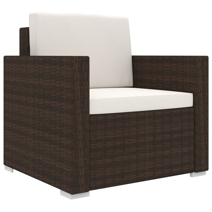 Set Mobilier De Grădină Cu Perne, 11 Piese, , Poliratan