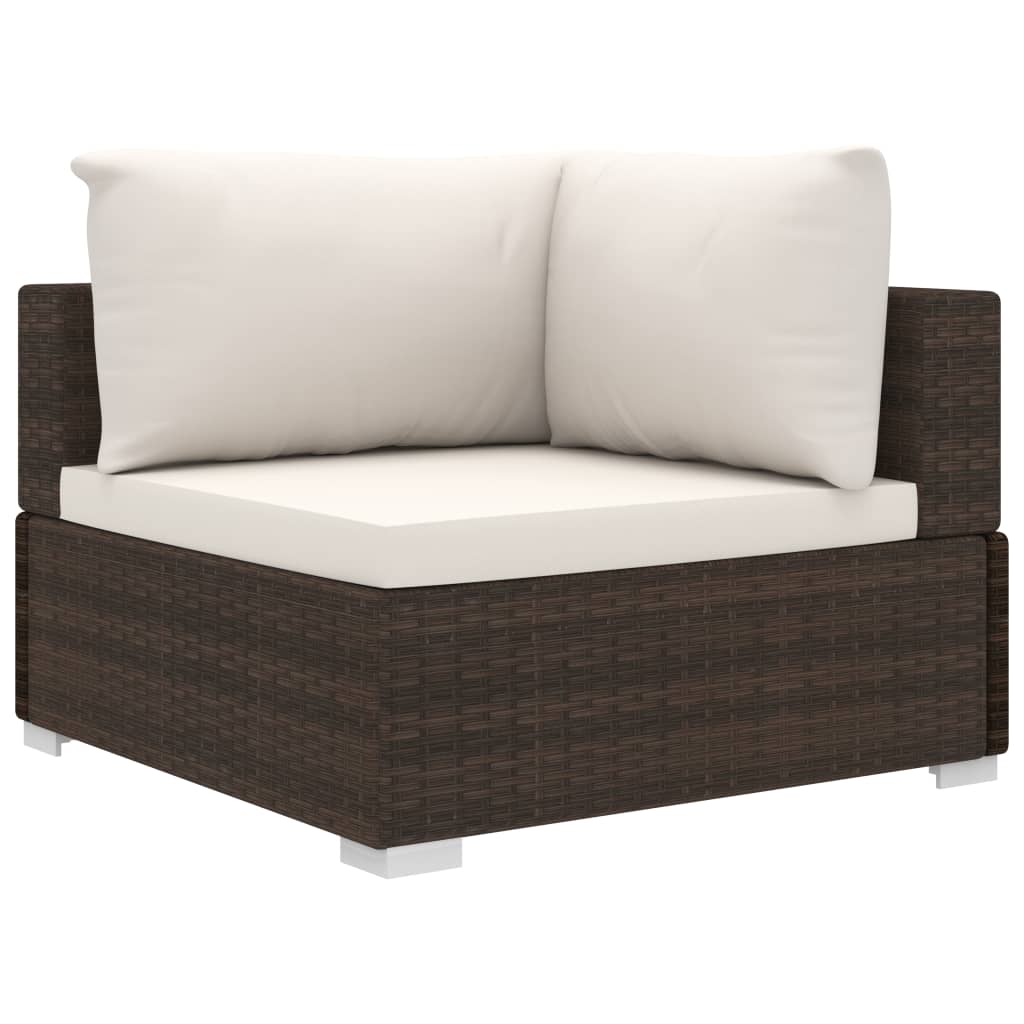 Set Mobilier De Grădină Cu Perne, 11 Piese, , Poliratan