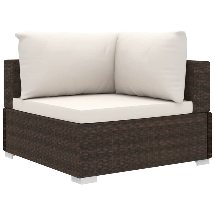 Set Mobilier De Grădină Cu Perne, 11 Piese, , Poliratan