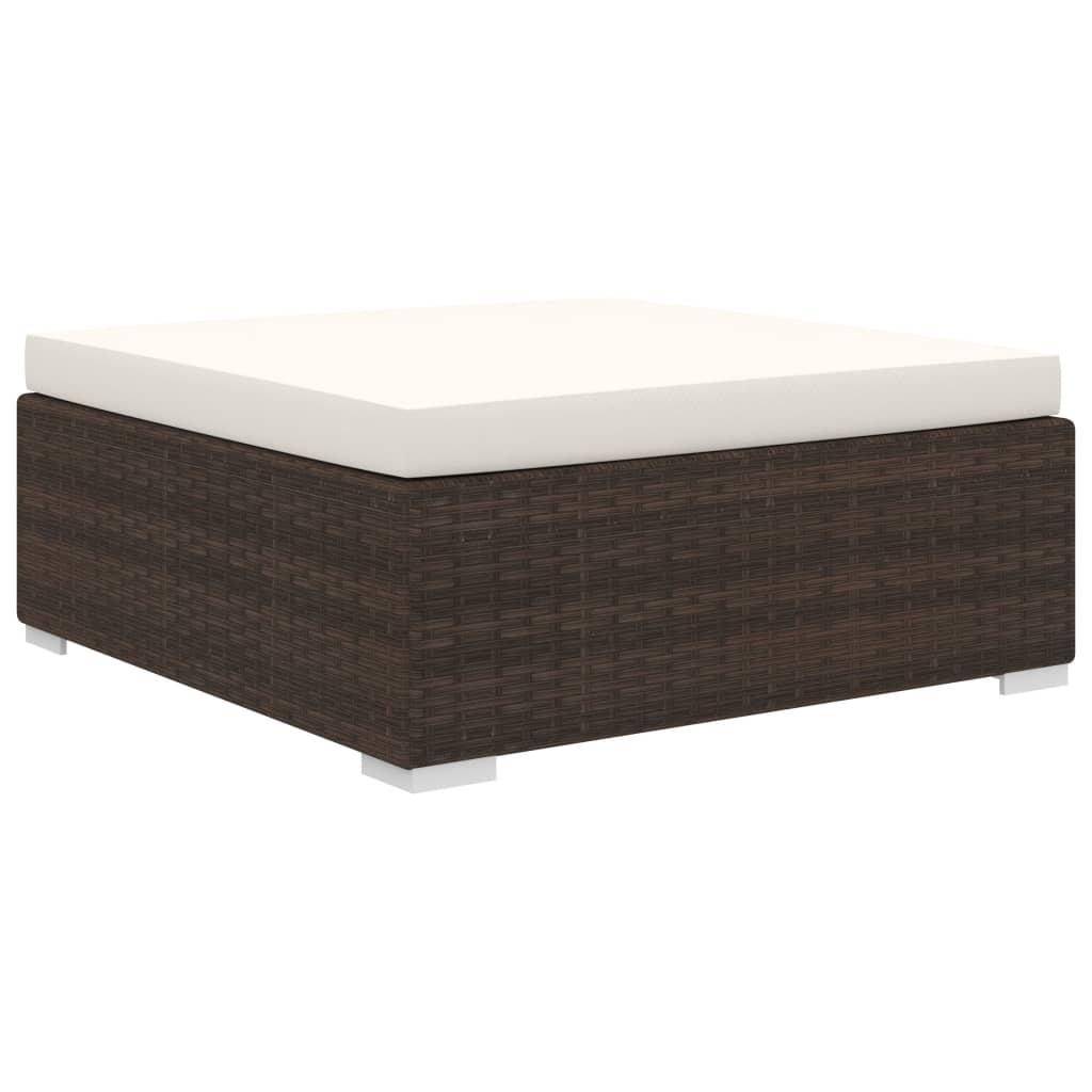 Set Mobilier De Grădină Cu Perne, 11 Piese, , Poliratan