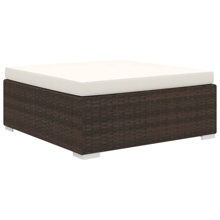 Set Mobilier De Grădină Cu Perne, 11 Piese, , Poliratan
