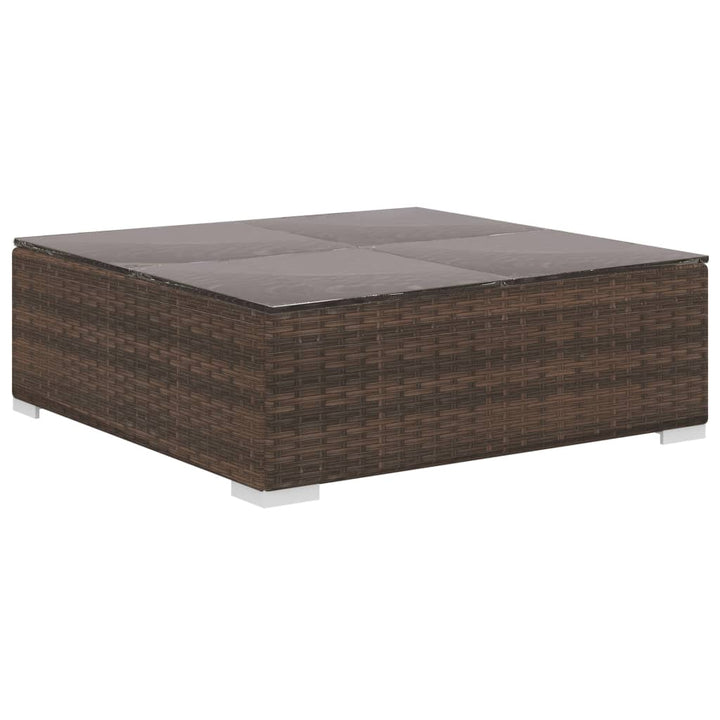 Set Mobilier De Grădină Cu Perne, 11 Piese, , Poliratan