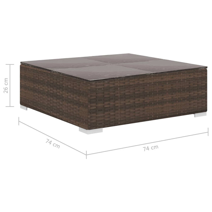Set Mobilier De Grădină Cu Perne, 11 Piese, , Poliratan