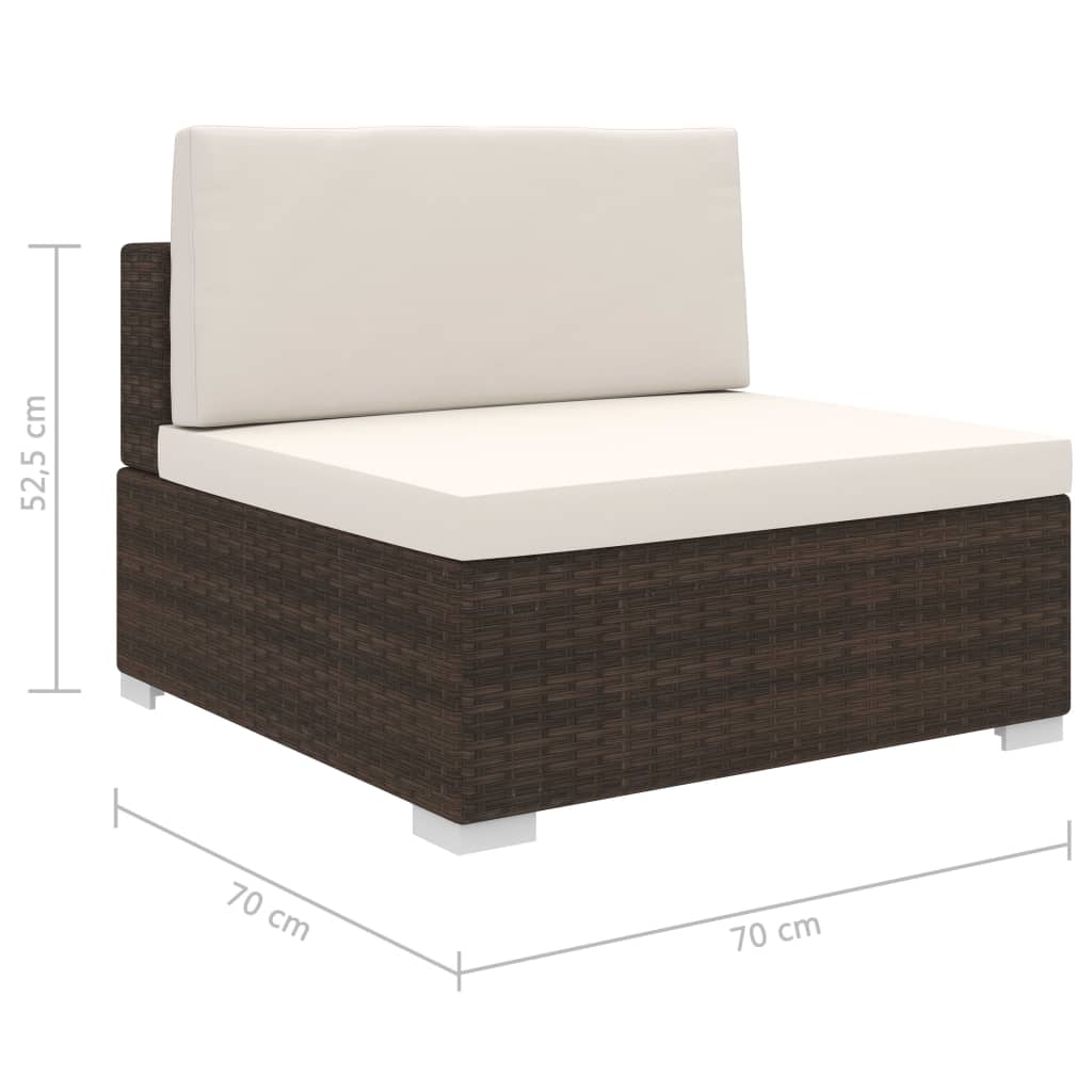Scaun Modular De Mijloc, 1 Buc., , Poliratan, Cu Perne