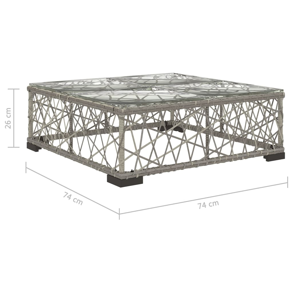 Set Mobilier De Grădină Cu Perne, 6 Piese, Gri, Poliratan