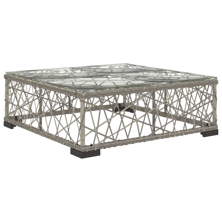 Set Mobilier De Grădină Cu Perne, 8 Piese, Gri, Poliratan