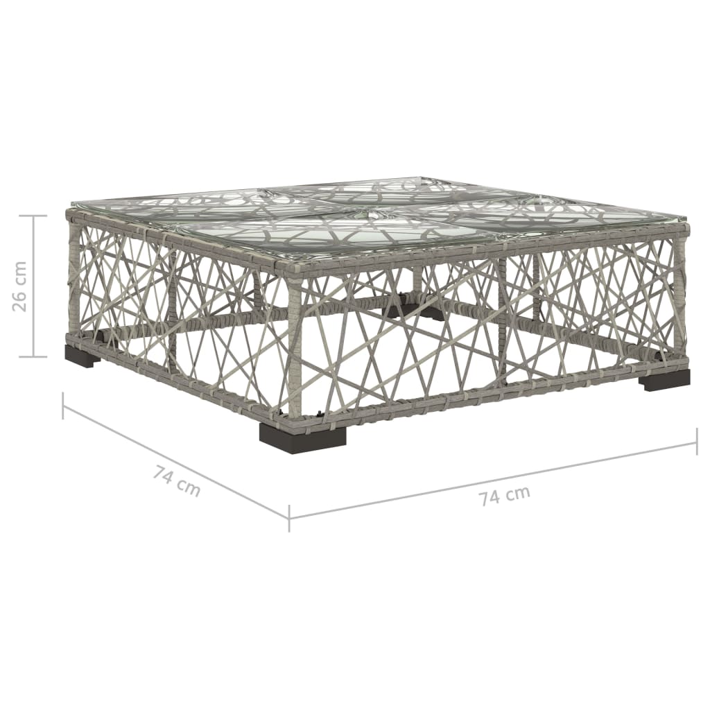 Set Mobilier De Grădină Cu Perne, 8 Piese, Gri, Poliratan