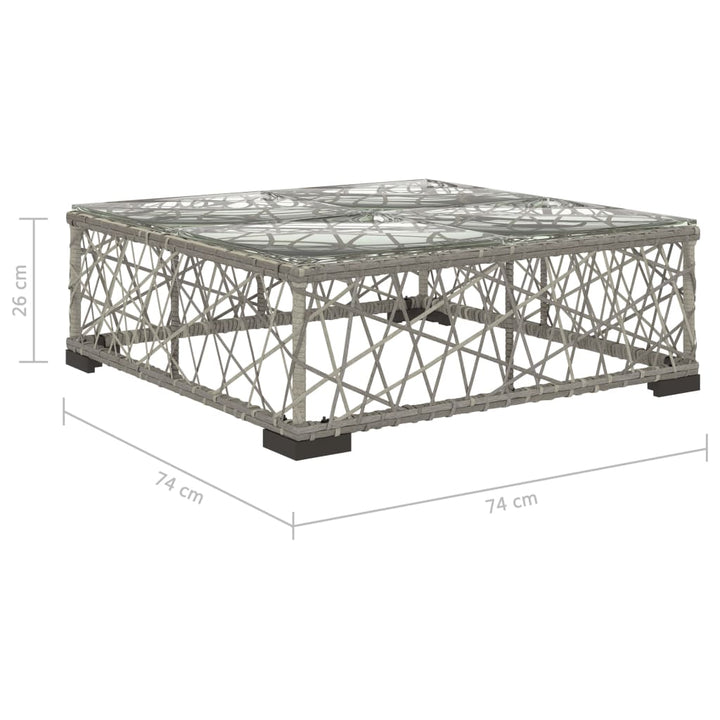 Set Mobilier De Grădină Cu Perne, 8 Piese, Gri, Poliratan