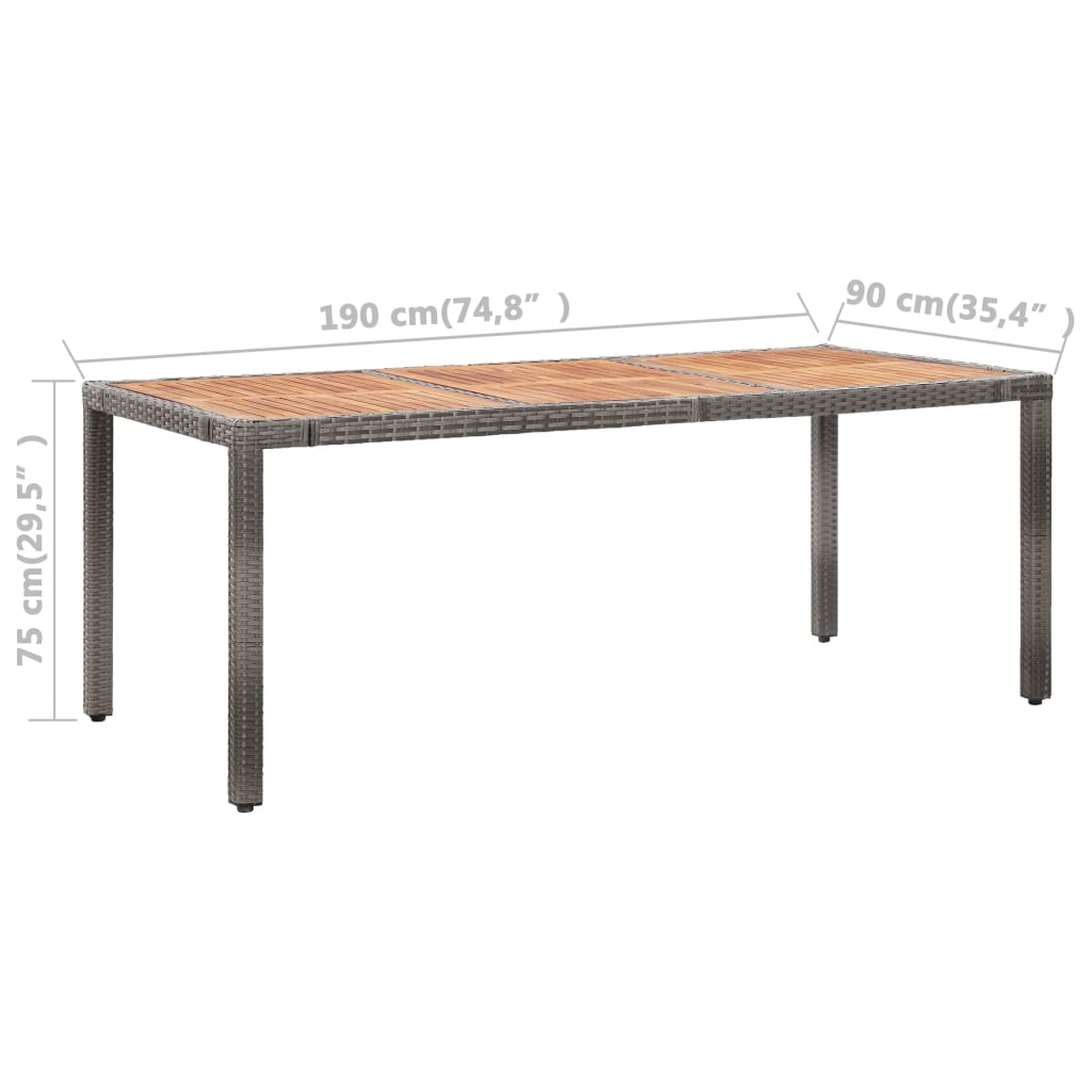 Set Mobilier De Exterior Cu Perne, 9 Piese, , Poliratan