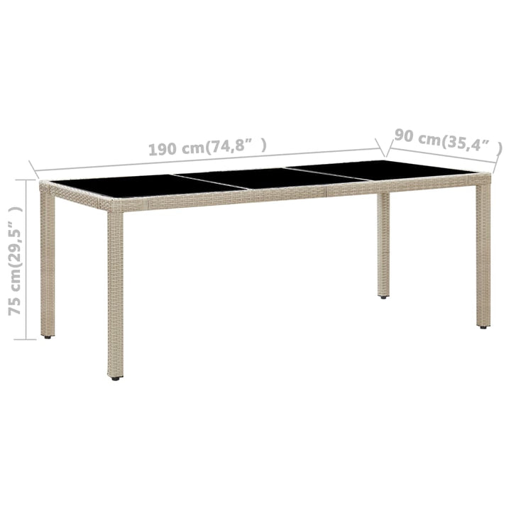 Set Mobilier De Exterior Cu Perne, 9 Piese, Bej, Poliratan