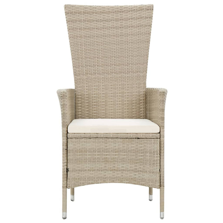 Set Mobilier De Exterior Cu Perne, 9 Piese, Bej, Poliratan