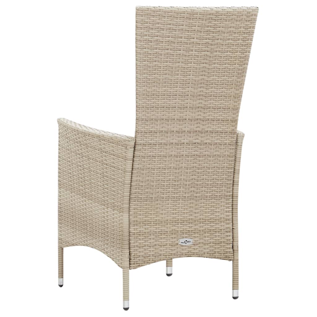 Set Mobilier De Exterior Cu Perne, 9 Piese, Bej, Poliratan