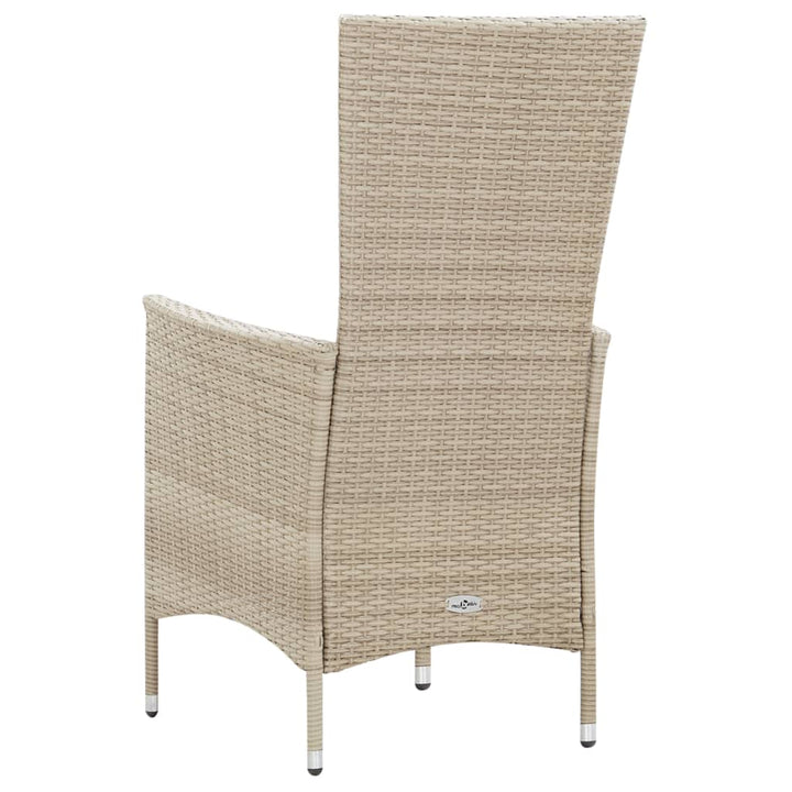 Set Mobilier De Exterior Cu Perne, 9 Piese, Bej, Poliratan