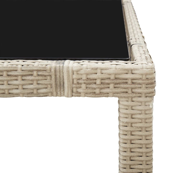 Set Mobilier De Exterior Cu Perne, 9 Piese, Bej, Poliratan