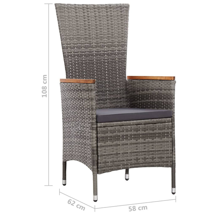 Set Mobilier De Exterior Cu Perne, 7 Piese, , Poliratan