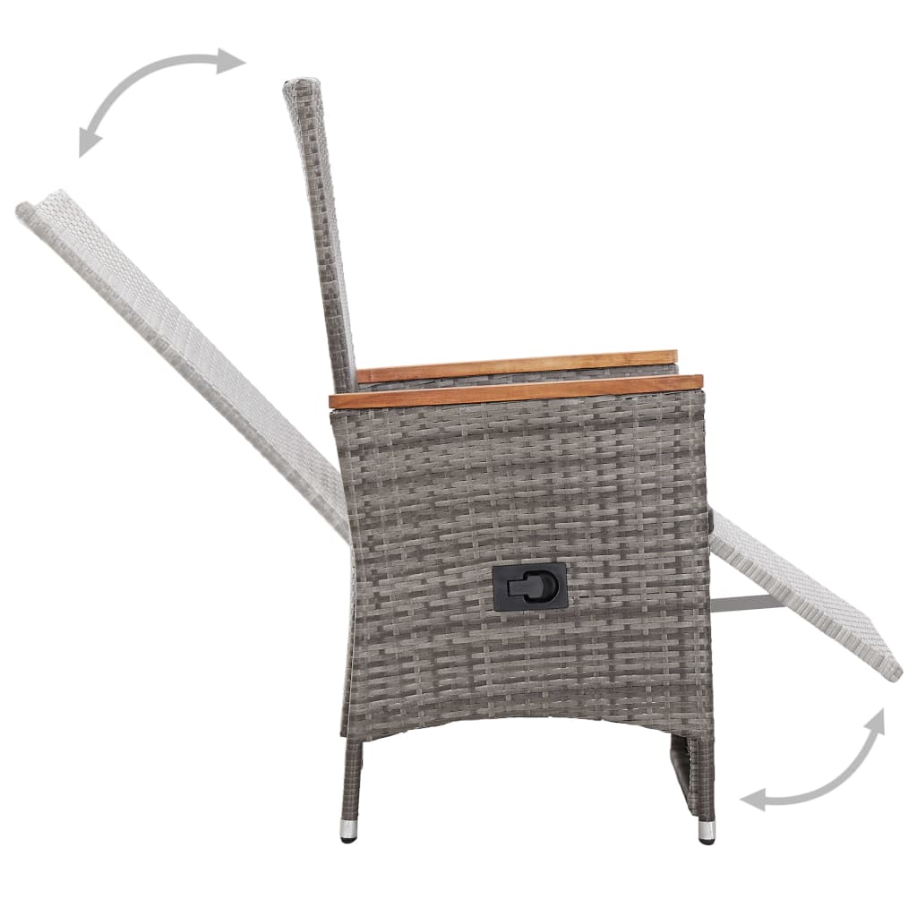 Set Mobilier De Exterior Cu Perne, 7 Piese, , Poliratan
