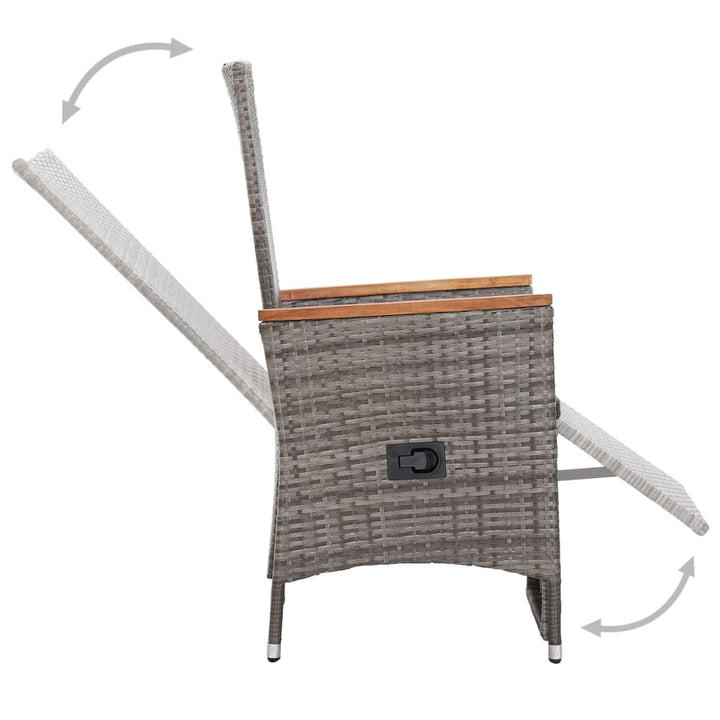Set Mobilier De Exterior Cu Perne, 7 Piese, , Poliratan