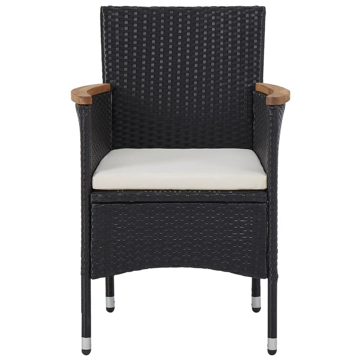 Set Mobilier De Exterior 5 Piese, , Poliratan, Lemn Acacia