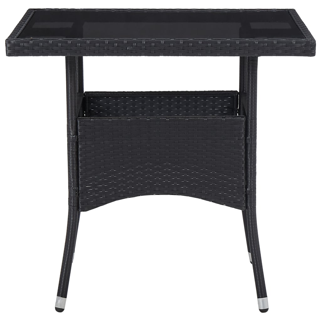 Set Mobilier De Exterior, 5 Piese, , Poliratan Și Sticlă