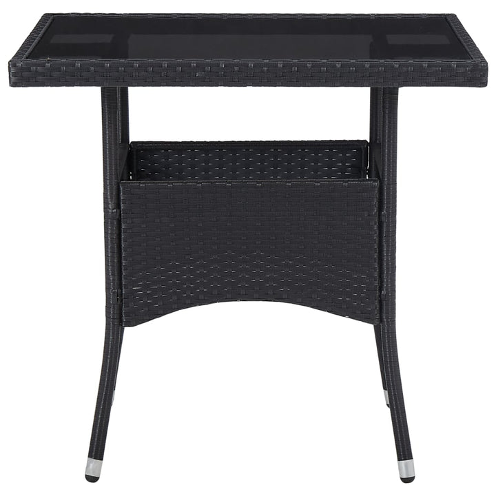 Set Mobilier De Exterior, 5 Piese, , Poliratan Și Sticlă