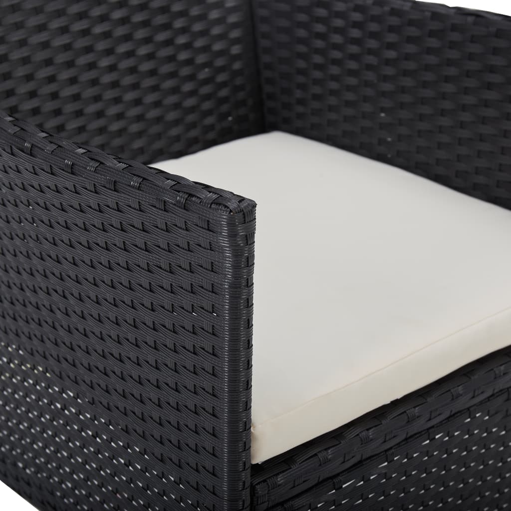 Set Mobilier De Exterior, 5 Piese, , Poliratan Și Sticlă